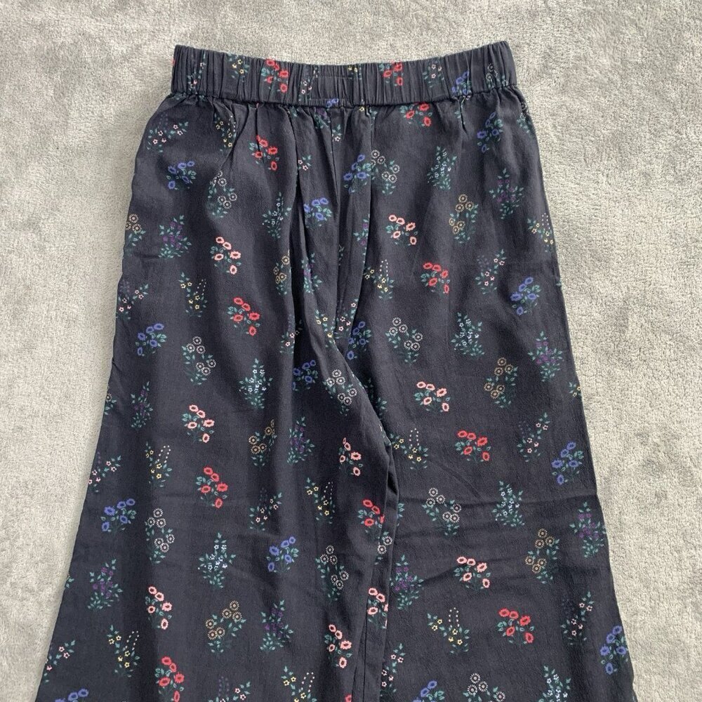 Marine Layer Kiley Pants Womens XS Black India Floral Print Casual Wide Leg Boho - Picture 13 of 14